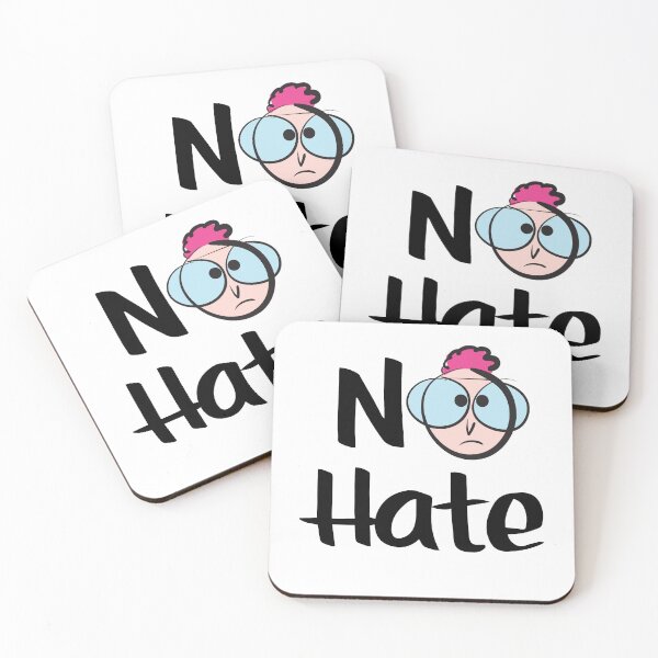 Item preview, No Hate Cute Kawaii Boy With Glasses Love the Kid Art  designed and sold by ProjectX23.