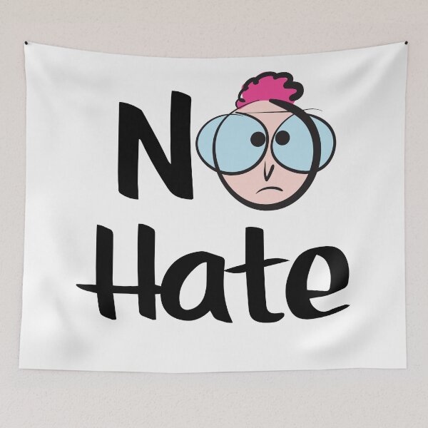Item preview, No Hate Cute Kawaii Boy With Glasses Love the Kid Art  designed and sold by ProjectX23.