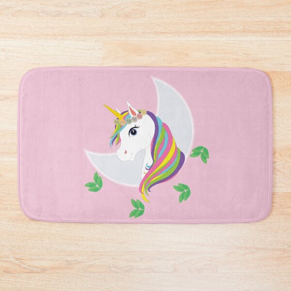 Item preview, Beautiful cute unicorn , horse to meet you, creature wearing flowers crown surrounded by half moon and circled leaves , save the world unicorn, baby unicorn art, unicorns i love them  designed and sold by SGS-.