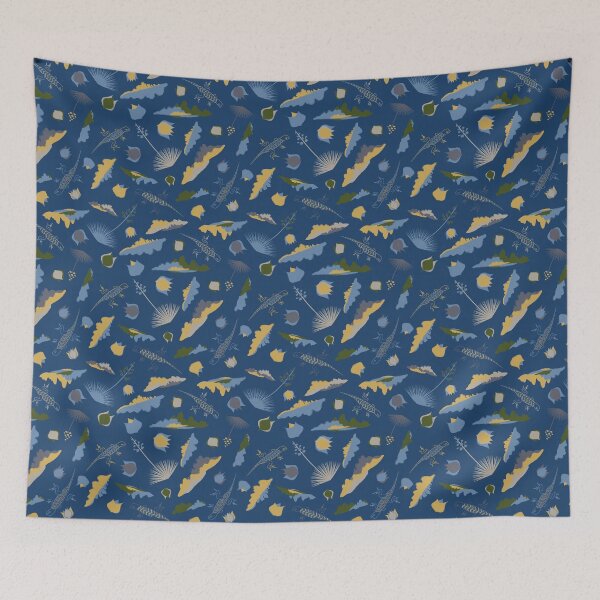 Item preview, White Sands Lizard Pattern - Dark Blue designed and sold by JPuckett-Design.