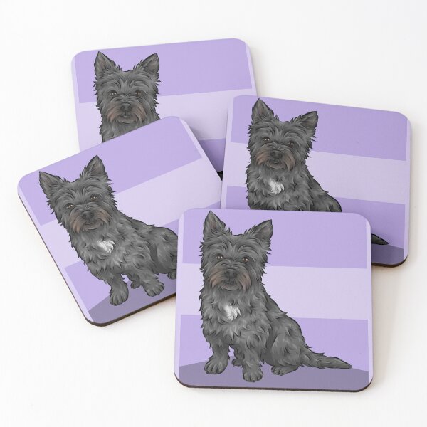 Item preview, Cairn Terrier | Purple Background | Cute Dog Art designed and sold by shirinsart.