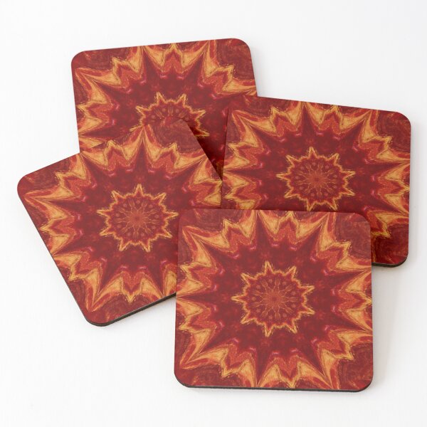 Item preview, Red Supernova 2 - Abstract Kaleidoscope Art by Fluid Nature designed and sold by vmajzlik.