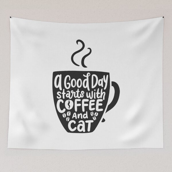 Item preview, A Good Day Starts With A Coffee And Cat Gift designed and sold by haselshirt.