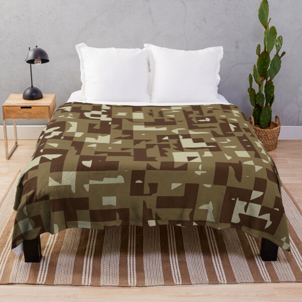 Item preview, Desert Camouflage Mosaic Patterns in Green, Brown and Sand designed and sold by ShopieHome.