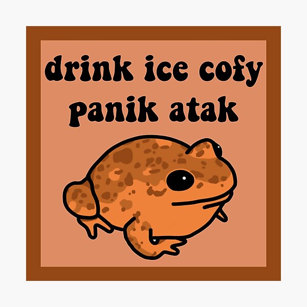 Drink Ice Cofy Frog Photographic Print