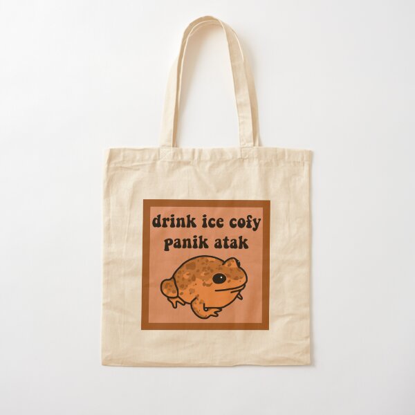 Drink Ice Cofy Frog Cotton Tote Bag