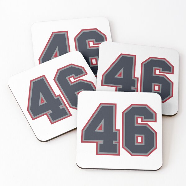 Item preview, 46 Navy Grey Red Sports Number Fourty-Six designed and sold by HelloFromAja.