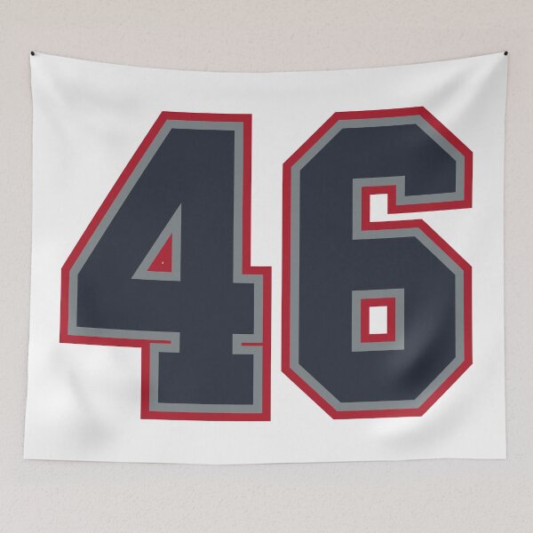 Item preview, 46 Navy Grey Red Sports Number Fourty-Six designed and sold by HelloFromAja.