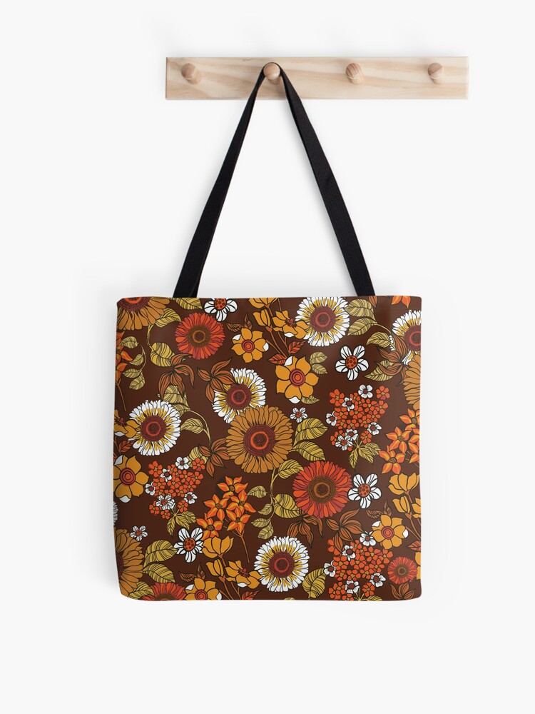Boho Sunflower Hippie Mcm Tote Bag |  Small