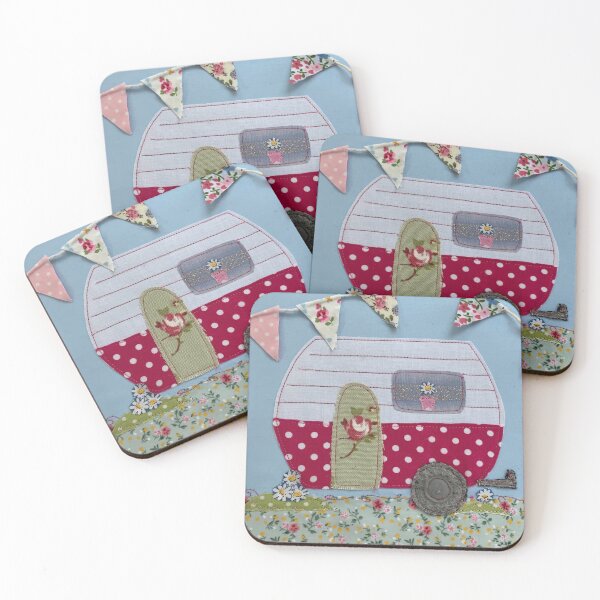 Item preview, #Retro Country Embroidered Caravan Trailer  designed and sold by Leatextileart.
