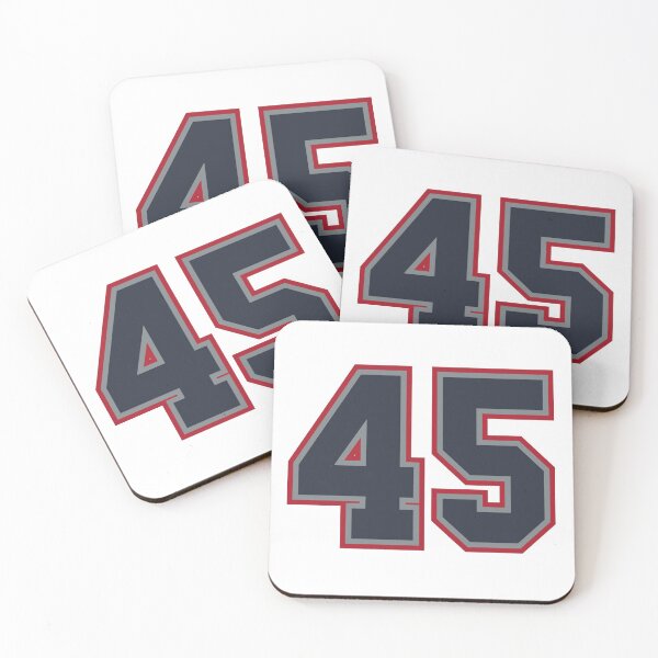 Item preview, 45 Navy Grey Red Sports Number Fourty-Five designed and sold by HelloFromAja.