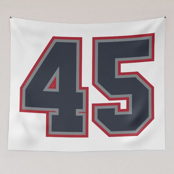 Item preview, 45 Navy Grey Red Sports Number Fourty-Five designed and sold by HelloFromAja.