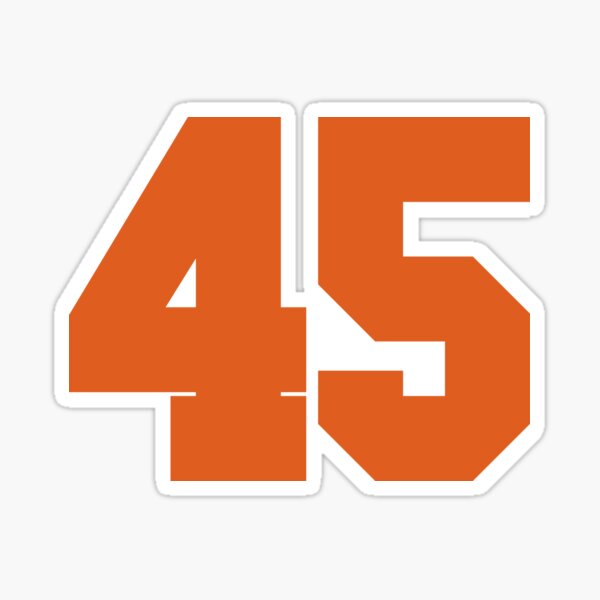 Gerrit Cole 45 Jersey Number Sticker Sticker for Sale by