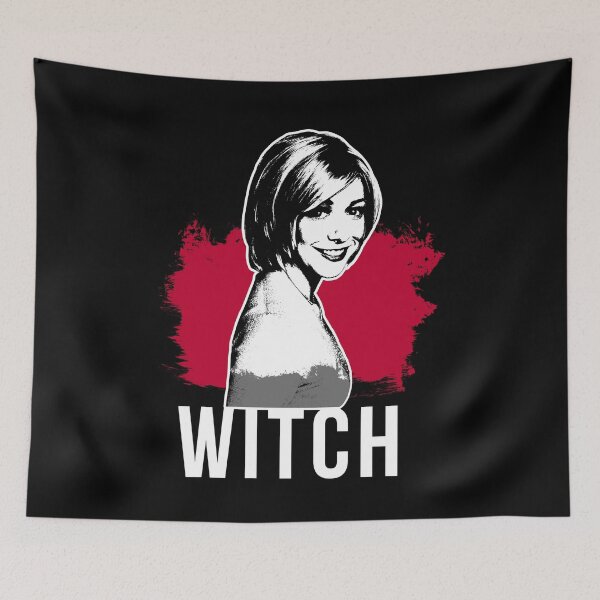 Item preview, Willow the Witch Portrait - Red with White Text (BtVS) designed and sold by Vixetches.