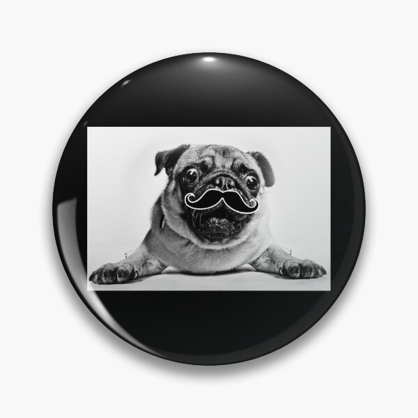 Item preview, Cute Pug Mustache - Funny Dog Beard Gift designed and sold by biNutz.