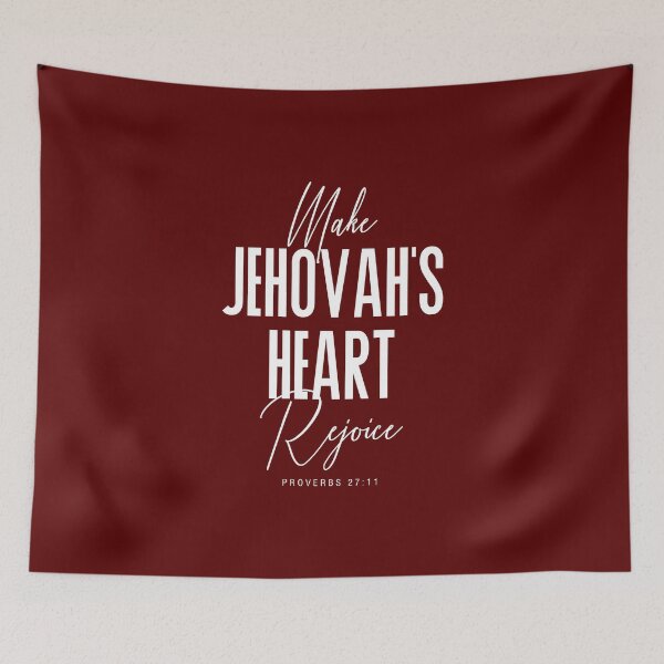 Item preview, Make Jehovahs Heart Rejoice - Red Background designed and sold by KA DESIGNS.