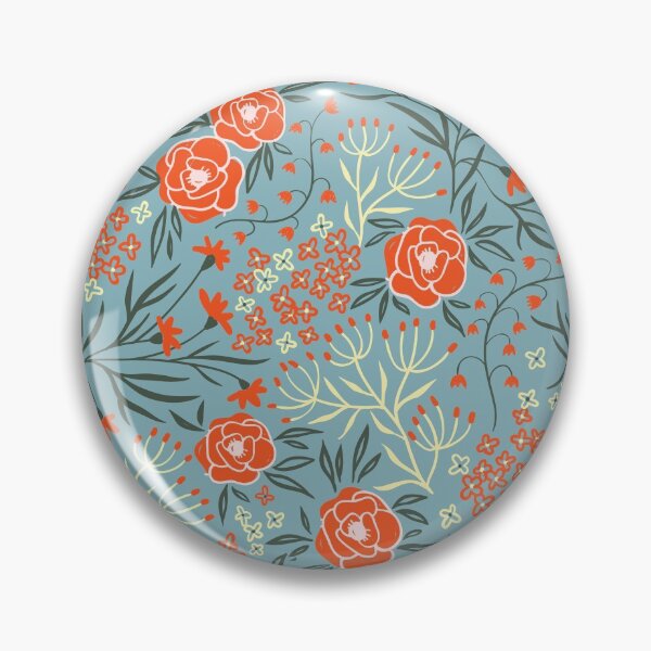 Item preview, Blue floral pattern  designed and sold by AllPrintsAndArt.