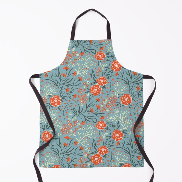 Item preview, Blue floral pattern designed and sold by AllPrintsAndArt.