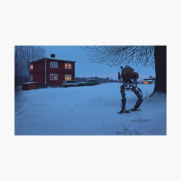 Vista previa del artículo con la obra «Ett Bedårande Granero Av Sin Tid», diseñado y vendido por Simon Stålenhag.