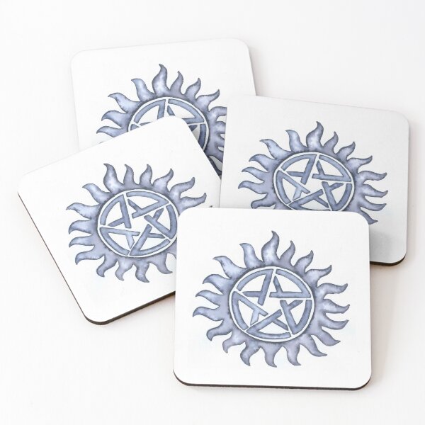 Item preview, Supernatural Anti Possession Symbol Black/Grey ink designed and sold by FanartAft.