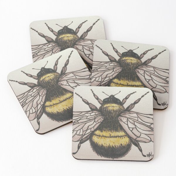 Bee Art Coasters (Set of 4)