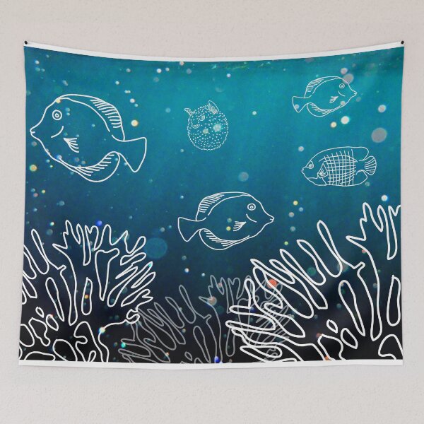 Item preview, SEA LOVE -  MINIMALIST - SEA - FISHES - LOVE FISHES - MEDITERRANEAN  designed and sold by Tropical Blood.