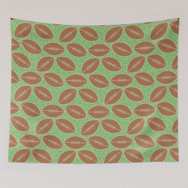 Item preview, Football Pattern On Field of Greens designed and sold by SharksOnShore.