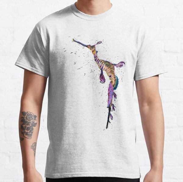 Weedy Seadragon Fractal Splatter Classic T-Shirt