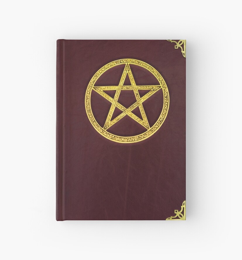 "Book of Shadows Red leather and Brass" Hardcover Journals by