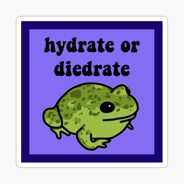 Hydrate Or Diedrate Frog Sticker