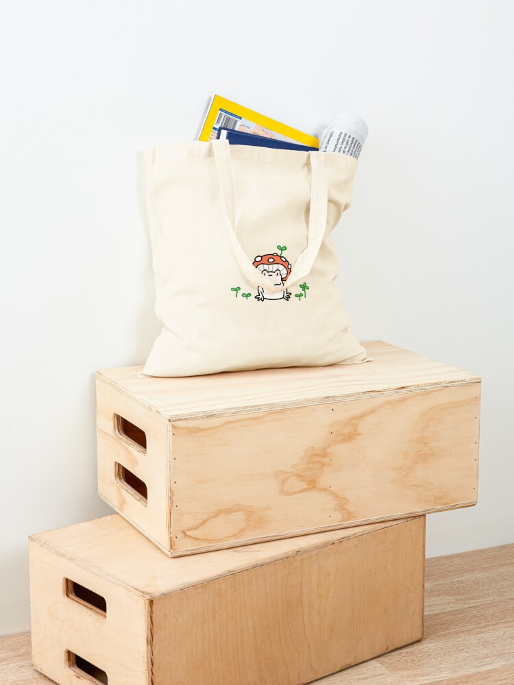 Alternate view of mushroom frog Tote Bag