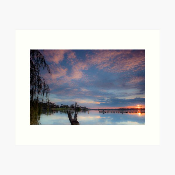 Item preview, Lake Nagambie at Sunset designed and sold by archieswell.