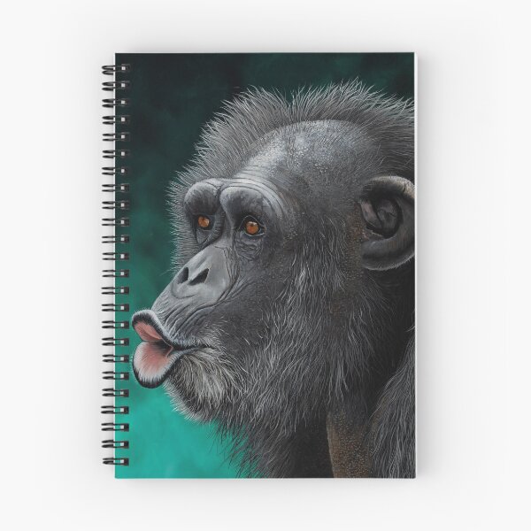 Item preview, Pucker up sweetie chimpanzee portrait painting designed and sold by Debra Dickson.