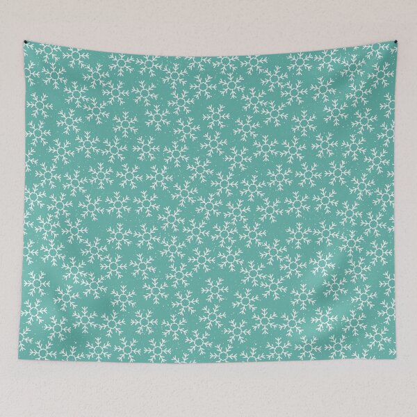 Item preview, Snowflakes Turquoise Pattern designed and sold by heyitsclara.