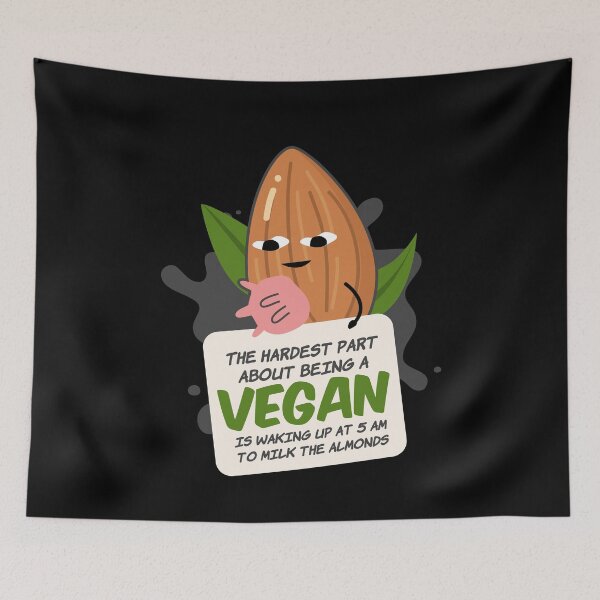 Artikelvorschau, Hardest Part Being A Vegan Mandelmilch entworfen und verkauft von MooonTees.