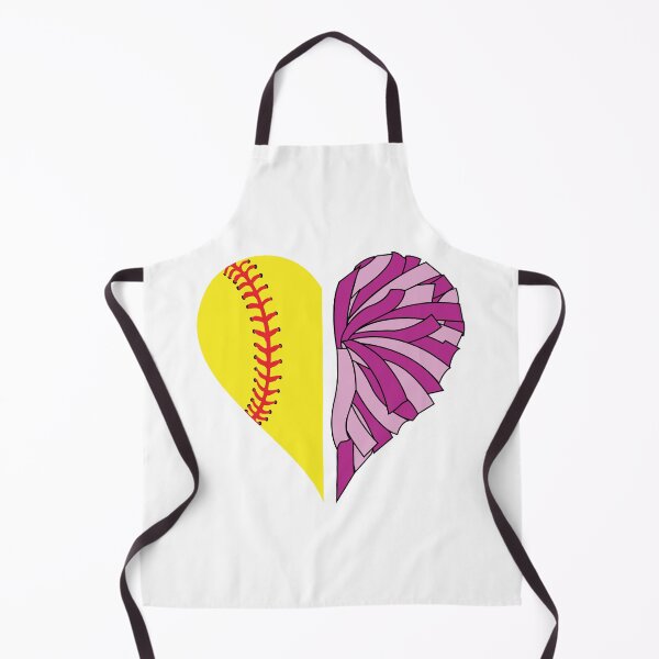 Item preview, Half softball heart and half purple pom pom heart designed and sold by PepaAnaRB.