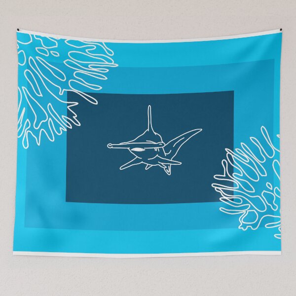 Item preview, hammerhead shark - SEA - LOVE - DECORATION - SEA ART - LOVE FOR THE SEA - POSTER ABOUT THE SEA  designed and sold by Tropical Blood.