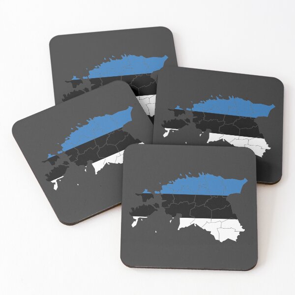 Item preview, Estonia Flag Map with regions designed and sold by Alo.