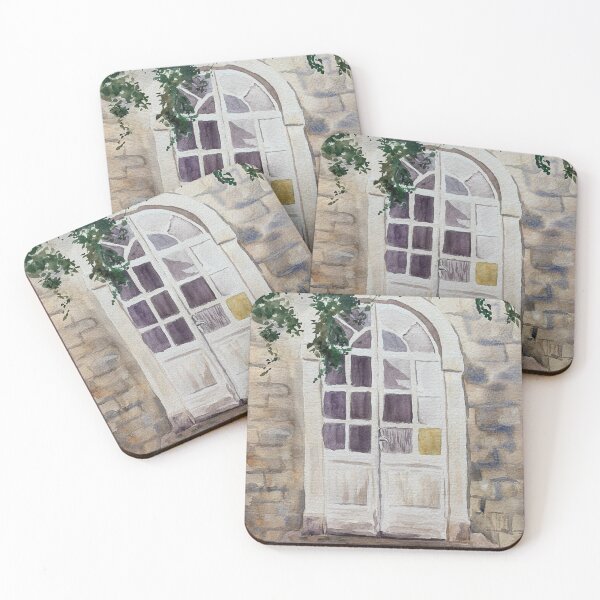Item preview, door in montenegro watercolor illustration designed and sold by DaryaGeft.