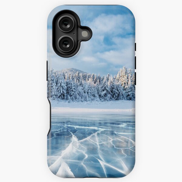 Item preview, Frozen lake in winter mountains designed and sold by SilentWolf27.