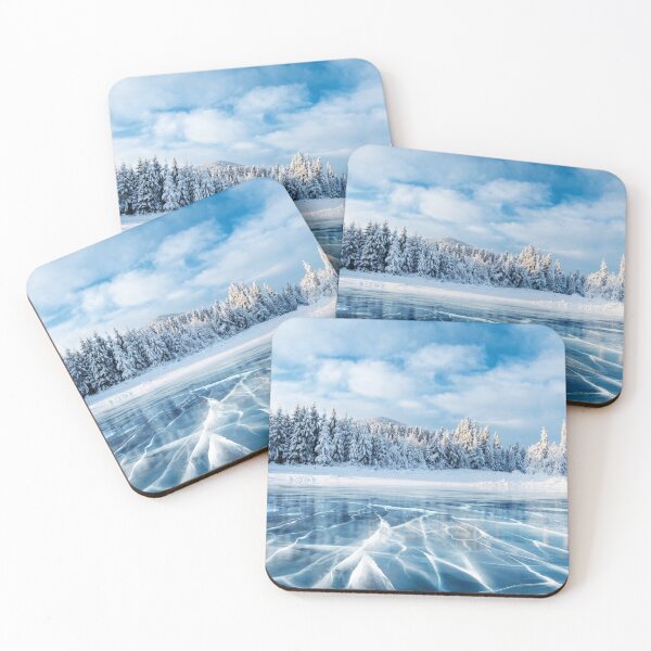 Item preview, Frozen lake in winter mountains designed and sold by SilentWolf27.