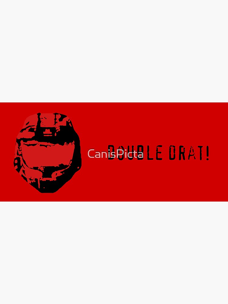 Thumbnail 3 of 3, Sticker, Double Drat! designed and sold by CanisPicta.