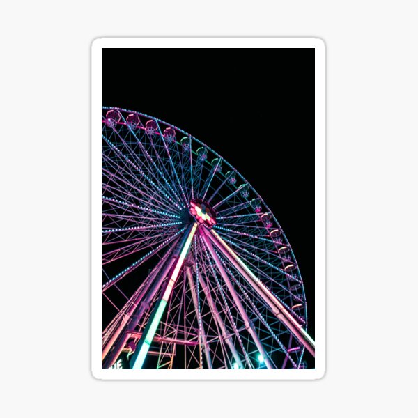 Neon ferris wheel Sticker