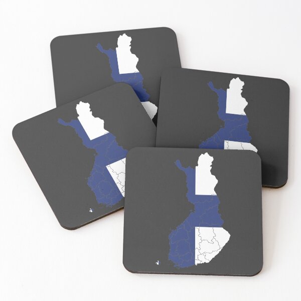 Item preview, Finland Flag Map with regions designed and sold by Alo.