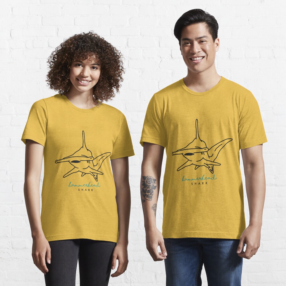 HAMMERHEAD SHARK - MINIMALIST DRAWING  Essential T-Shirt for Sale by  Tropical Blood