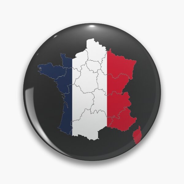 Item preview, France Flag Map with regions designed and sold by Alo.