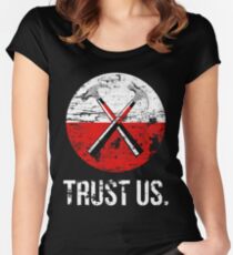 Pink Floyd TRUST US worn Women's Fitted Scoop T-Shirt