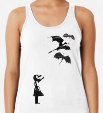 Camiseta con espalda nadadora Los dragones serán dragones