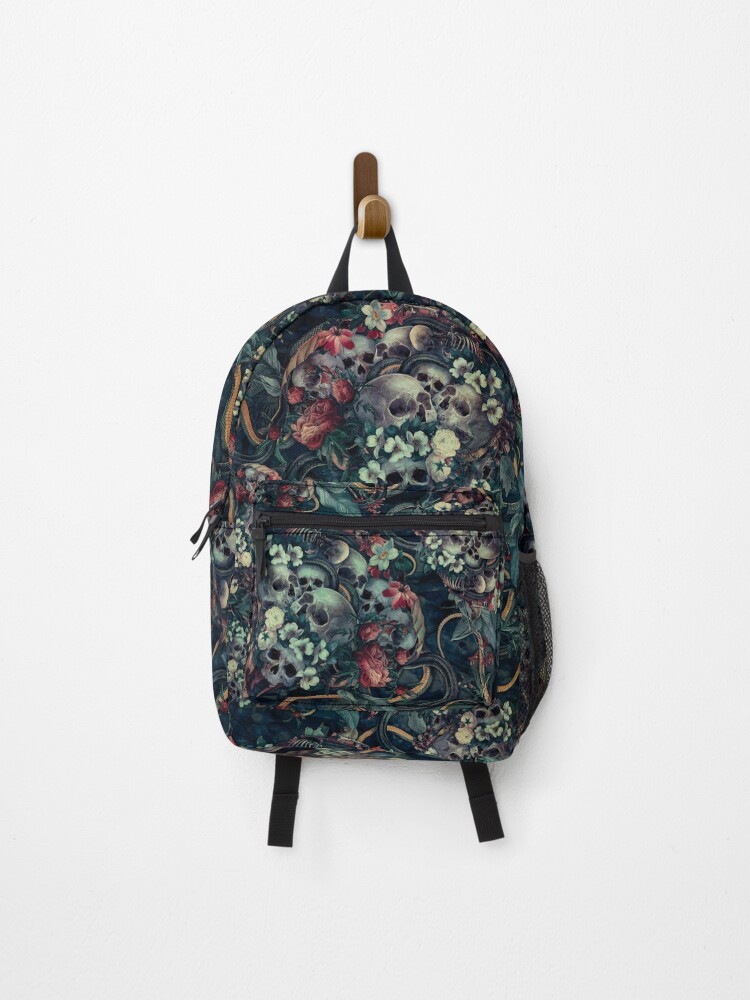 Thumbnail 1 of 3, Backpack, Skulls and Snakes designed and sold by rizapeker.