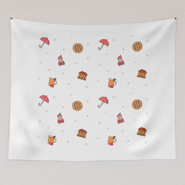Item preview, Happy Autumn Filled Seamless Pattern designed and sold by icondoit.